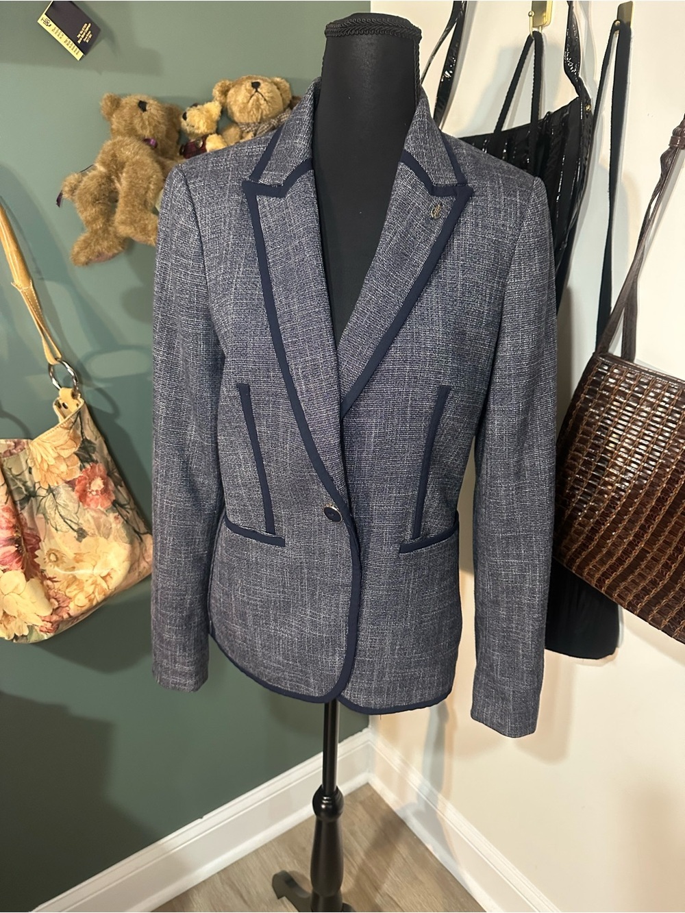 Tommy Hilfiger Nautical Preppy Blazer Size 4 Coastal Old Money Yacht Club